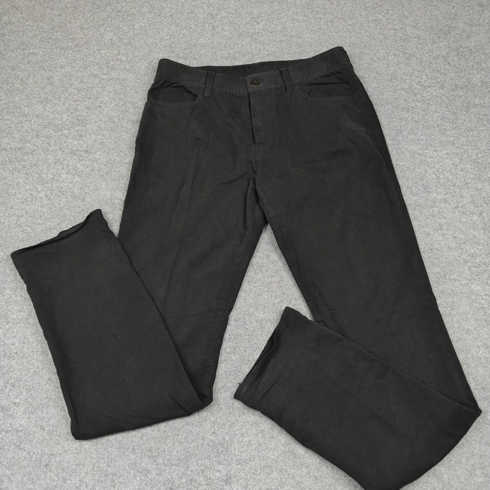 James Perse Pants Mens 32 Black 5 Pocket Stretch Bedford Cord Corduroy Casual